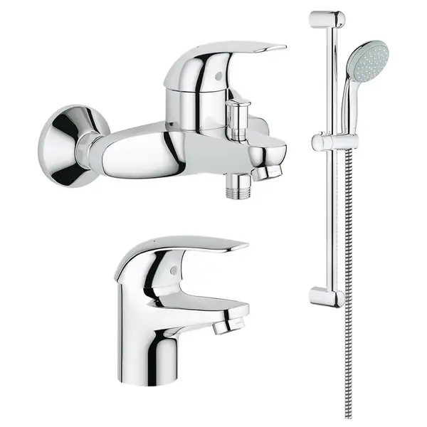 Комплект змішувачів для ванної кімнати Grohe Euroeco N (124428)