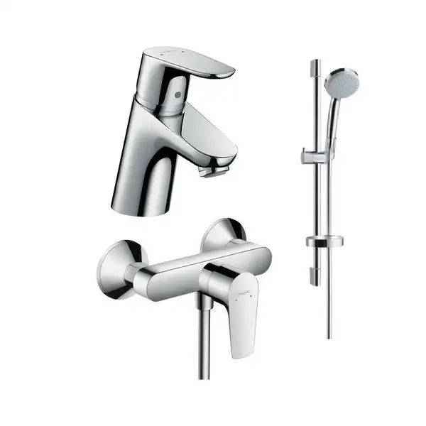 Набор смесителей для душа 3-в-1 Hansgrohe Focus (цвет - хром) (31796111) фото 1 Aquada.com.ua