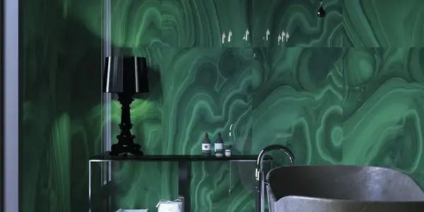 Плитка настенная Fiandre Precious Stones Malachite 150 х 75 см (ST196715) фото 2 Aquada.com.ua