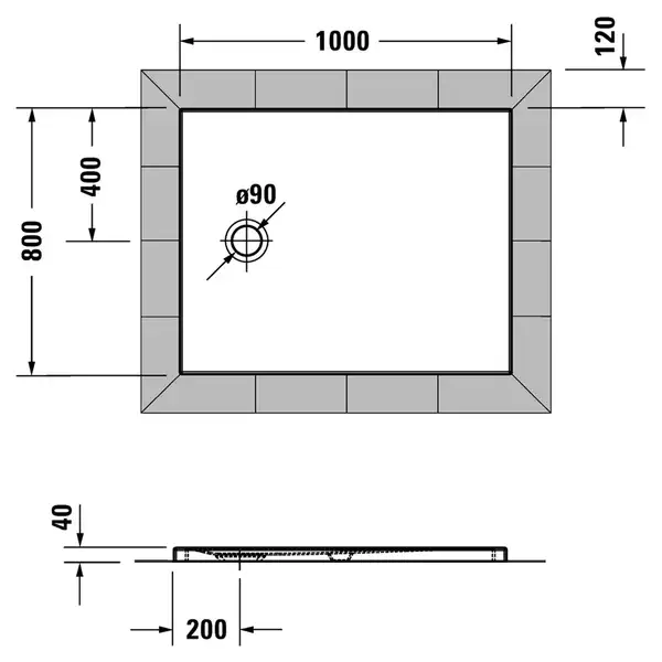 Душевой поддон 100 х 80 х 4 см Duravit Tempano, белый, с Antislip (720194000000001) фото 2 Aquada.com.ua Душевой поддон 100 х 80 х 4 см Duravit Tempano, белый, с Antislip (720194000000001) фото 2 Aquada.com.ua