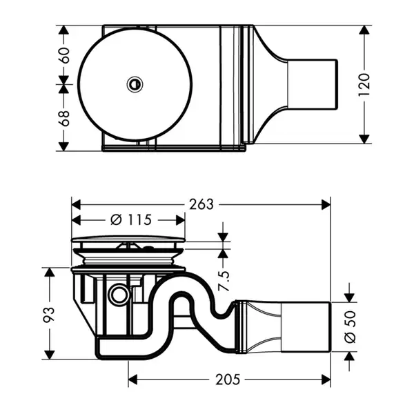 Сифон для поддона Hansgrohe Raindrain 90 XXL (цвет - хром) (60067000) фото 2 Aquada.com.ua Сифон для поддона Hansgrohe Raindrain 90 XXL (цвет - хром) (60067000) фото 2 Aquada.com.ua