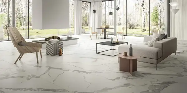 Плитка напольная Fiandre Marmi Maximum Calacatta Light 150 х 150 см Lucidato (MML4061515) фото 5 Aquada.com.ua