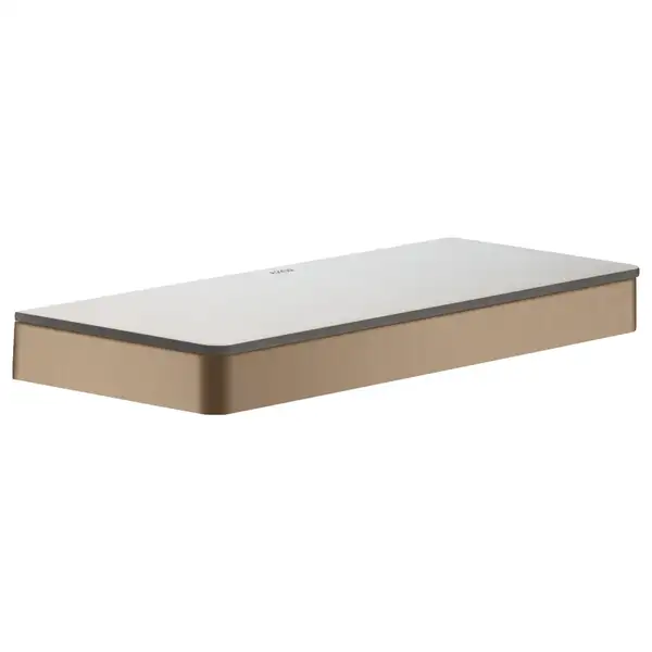 Полочка 300 мм Axor Universal Accessories, матовое красное золото/стекло матовое (42838310) фото 1 Aquada.com.ua