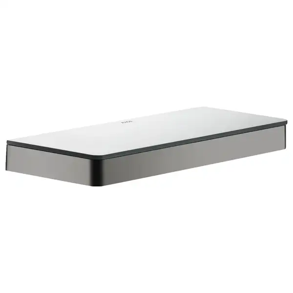 Полочка 300 мм Axor Universal Accessories, полированный чёрный хром/стекло матовое (42838330) фото 1 Aquada.com.ua