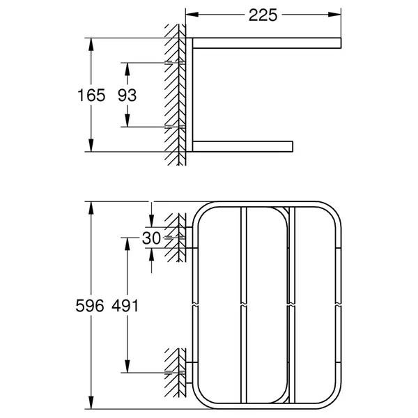Полиця для рушників у ванну Grohe Selection (41066000) Полиця для рушників у ванну Grohe Selection (41066000)