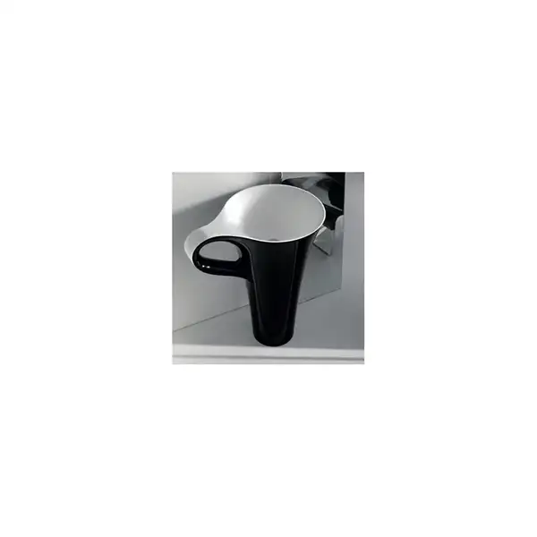 ARTCERAM Раковина ArtCeram One Shot Cup, черная/белая (OSL004black) фото 1 Aquada.com.ua