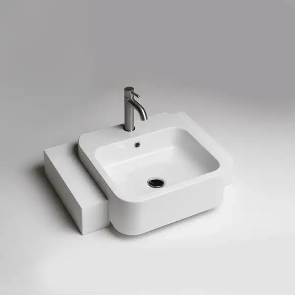 Раковина полувстраиваемая в столешницу 48 х 48 см AXA Cosa (8610101) фото 2 Aquada.com.ua