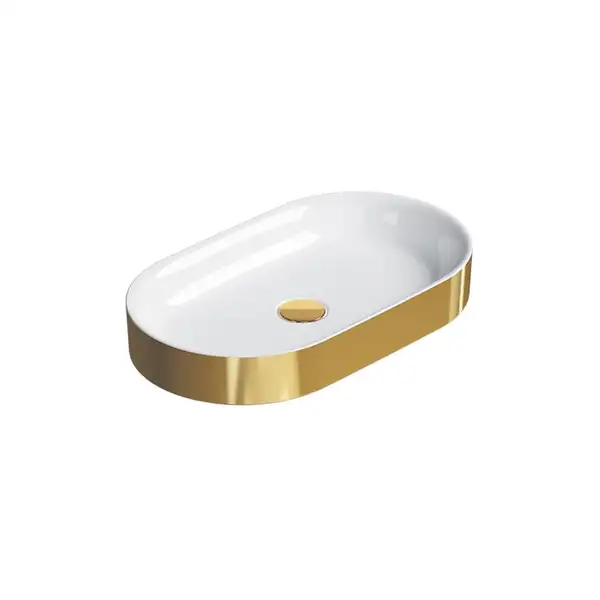 Раковина накладная на столешницу Catalano Horizon 60 х 35 см, Gold-white (160AHZBO) фото 1 Aquada.com.ua