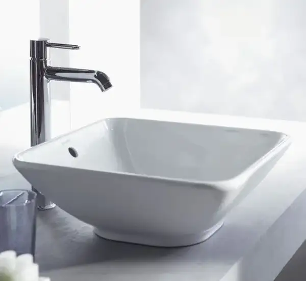 Раковина накладная на столешницу Duravit Bagnella 42 х 42 см (0333420000) фото 2 Aquada.com.ua