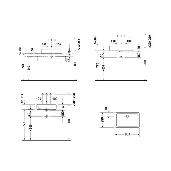 Раковина накладная на столешницу Duravit DuraStyle 60х38 см (0455600000) фото 4 Aquada.com.ua Раковина накладная на столешницу Duravit DuraStyle 60х38 см (0455600000) фото 4 Aquada.com.ua