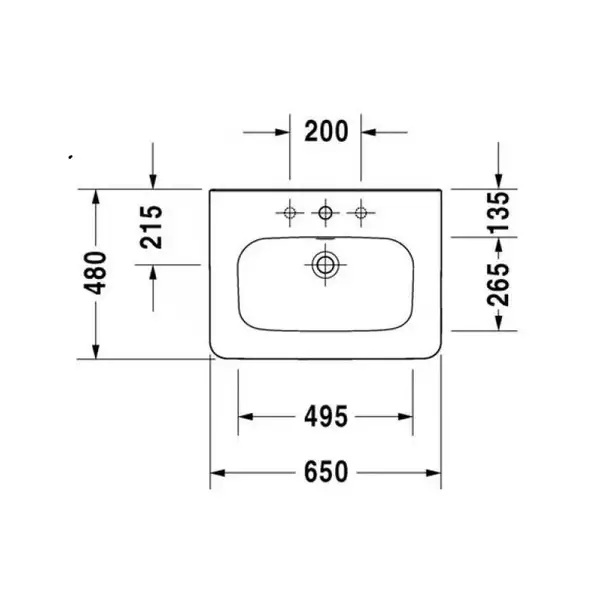 Раковина подвесная Duravit DuraStyle 65 х 48 см (2320650000) фото 2 Aquada.com.ua Раковина подвесная Duravit DuraStyle 65 х 48 см (2320650000) фото 2 Aquada.com.ua