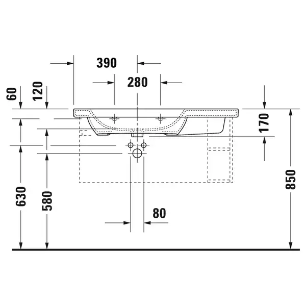 Раковина для мебели Duravit DuraStyle 100 х 48 см (2326100000) фото 3 Aquada.com.ua Раковина для мебели Duravit DuraStyle 100 х 48 см (2326100000) фото 3 Aquada.com.ua