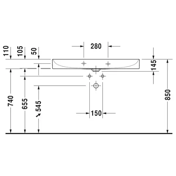Раковина накладная на столешницу Duravit DuraSquare 100 х 47 см (2353100041) фото 3 Aquada.com.ua Раковина накладная на столешницу Duravit DuraSquare 100 х 47 см (2353100041) фото 3 Aquada.com.ua