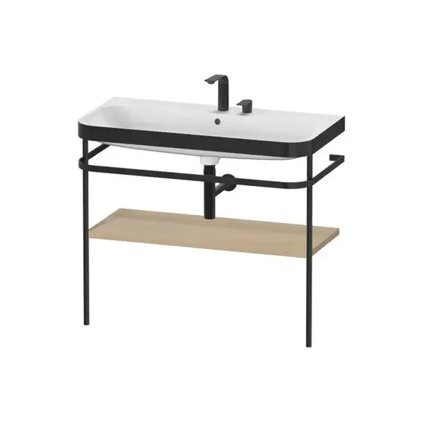 Раковина c-bonded с напольной металлической консолью Duravit Happy D.2 Plus 97,5 х 49 см (HP4738E7171) фото 1 Aquada.com.ua