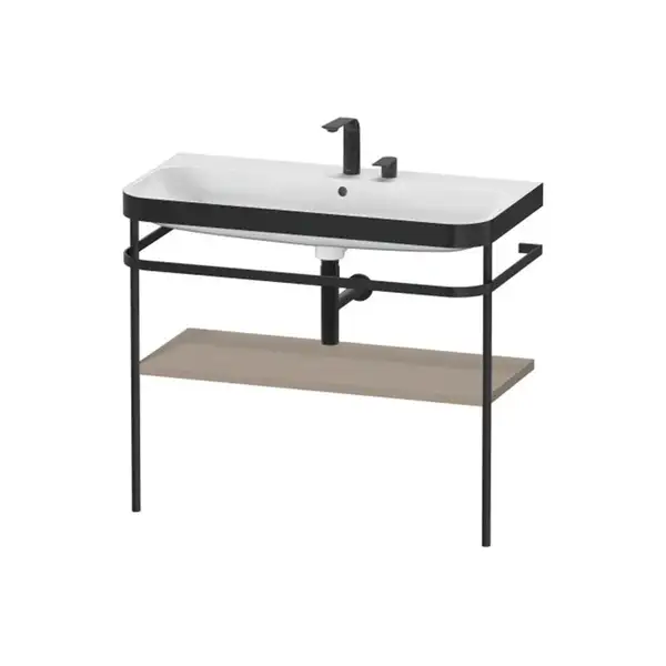 Раковина c-bonded с напольной металлической консолью Duravit Happy D.2 Plus 97,5 х 49 см (HP4738E7575) фото 1 Aquada.com.ua