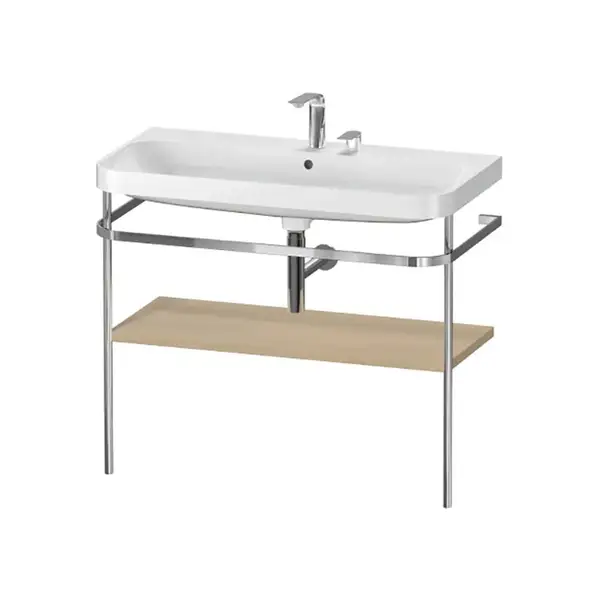 Раковина c-bonded с напольной металлической консолью Duravit Happy D.2 Plus 97,5 х 49 см (HP4838E7171) фото 1 Aquada.com.ua