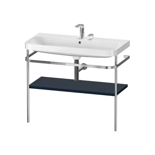 Раковина c-bonded с напольной металлической консолью Duravit Happy D.2 Plus 97,5 х 49 см (HP4838E9898) фото 1 Aquada.com.ua