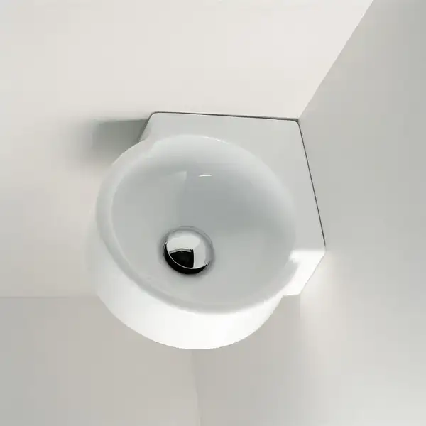 Раковина угловая Flaminia Twin 28,5 х 28,5 х h9,5 см (5060) фото 1 Aquada.com.ua Раковина угловая Flaminia Twin 28,5 х 28,5 х h9,5 см (5060) фото 1 Aquada.com.ua