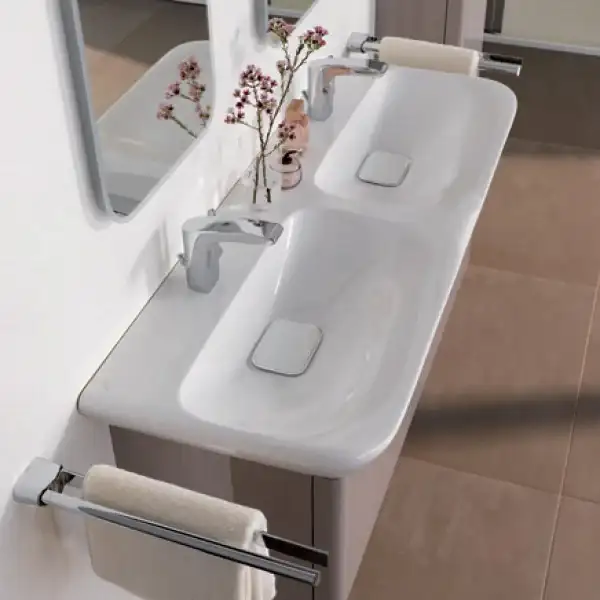 Раковина двойная Geberit myDay 130 х 480 мм с покрытием KeraTect (135430600) фото 3 Aquada.com.ua Раковина двойная Geberit myDay 130 х 480 мм с покрытием KeraTect (135430600) фото 3 Aquada.com.ua