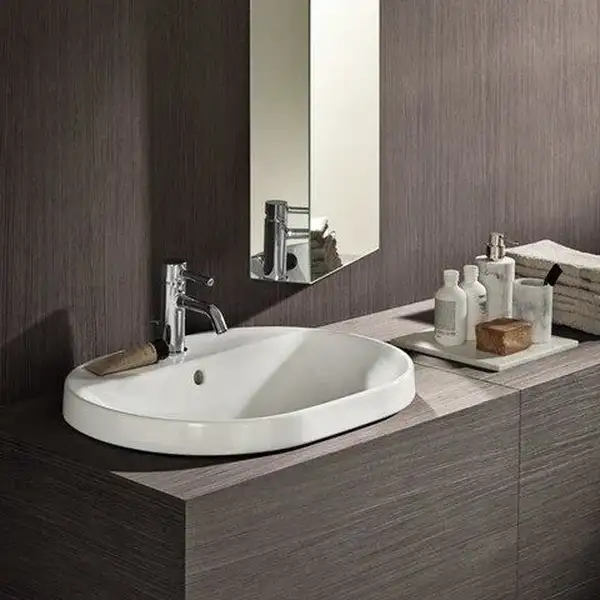 Geberit VariForm Умивальник вбудований, 60x45 см, білий (500.733.01.2) Geberit VariForm Умивальник вбудований, 60x45 см, білий (500.733.01.2)