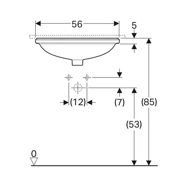 Geberit VARIFORM умывальник встраиваемый под столешницу, овальный, 50*40см, без отверстия, без перелива (500.755.01.2) Geberit VARIFORM умывальник встраиваемый под столешницу, овальный, 50*40см, без отверстия, без перелива (500.755.01.2)