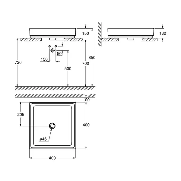 Раковина накладная на столешницу Grohe Cube Ceramic 40 х 40 см (3948200H) фото 2 Aquada.com.ua Раковина накладная на столешницу Grohe Cube Ceramic 40 х 40 см (3948200H) фото 2 Aquada.com.ua