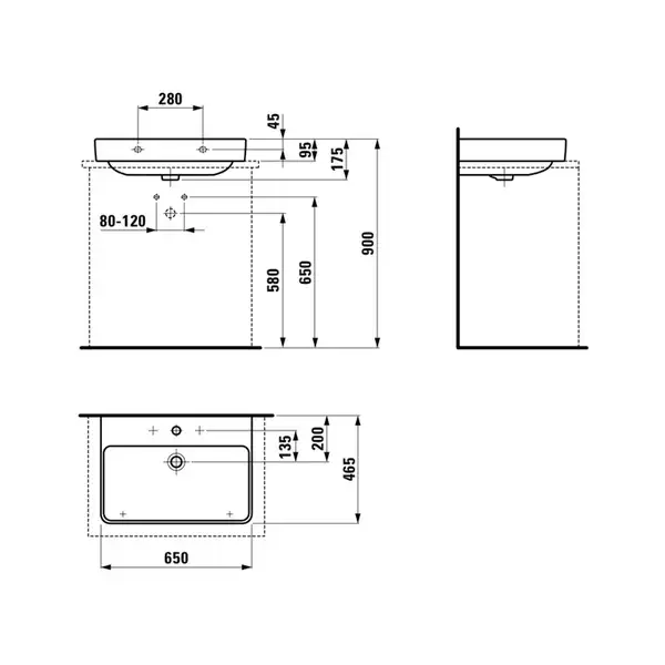 Раковина накладная на столешницу 65 х 46,5 см Laufen Pro S (H8169640001041) фото 2 Aquada.com.ua Раковина накладная на столешницу 65 х 46,5 см Laufen Pro S (H8169640001041) фото 2 Aquada.com.ua