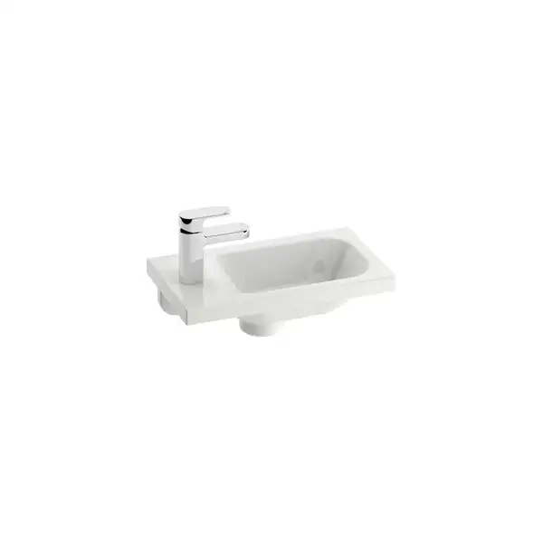 Мини-раковина, отв. для смесителя справа Ravak Chrome 400 х 220 мм (XJGP1100000) фото 1 Aquada.com.ua Мини-раковина, отв. для смесителя справа Ravak Chrome 400 х 220 мм (XJGP1100000) фото 1 Aquada.com.ua