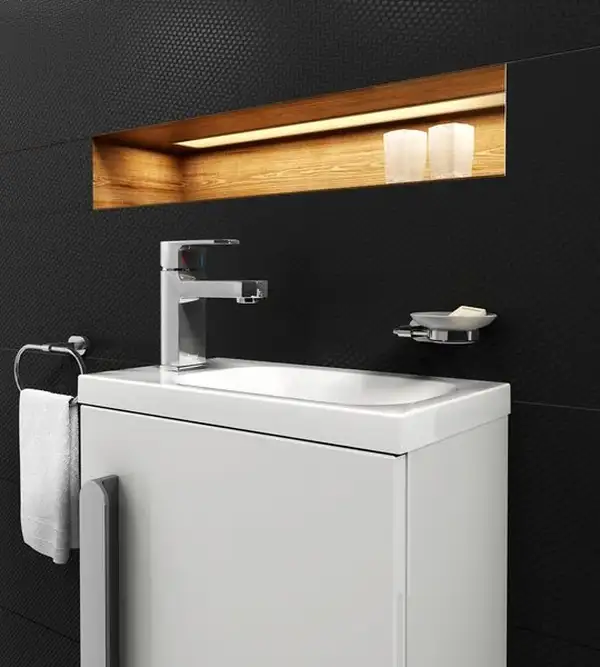 Мини-раковина, отв. для смесителя справа Ravak Chrome 400 х 220 мм (XJGP1100000) фото 4 Aquada.com.ua Мини-раковина, отв. для смесителя справа Ravak Chrome 400 х 220 мм (XJGP1100000) фото 4 Aquada.com.ua