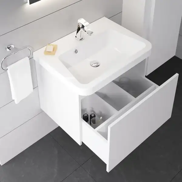 Умывальник Ravak 10 ° 650 из литого мрамора белый (XJI01165000) фото 4 Aquada.com.ua