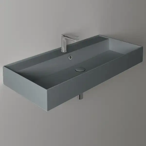 Раковина подвесная Simas Agile 101 х 46 см, Cemento Matt (AG101CEMENTO) фото 2 Aquada.com.ua