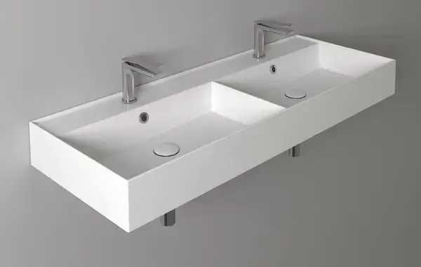 Раковина двойная Simas Agile 121 х 46 см (AG121D) фото 2 Aquada.com.ua