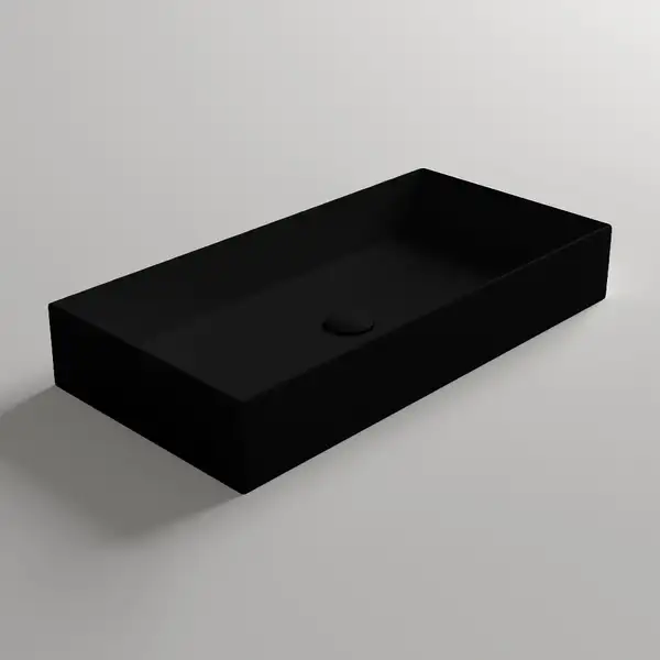 Раковина накладная на столешницу Simas Agile 80 х 40 см, Nero Matt (AG80NERO) фото 2 Aquada.com.ua