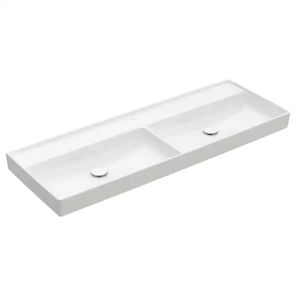 Двойная раковина 130 х 47 см Villeroy & Boch Collaro (альпийский белый) (4A34D201) фото 1 Aquada.com.ua Двойная раковина 130 х 47 см Villeroy & Boch Collaro (альпийский белый) (4A34D201) фото 1 Aquada.com.ua