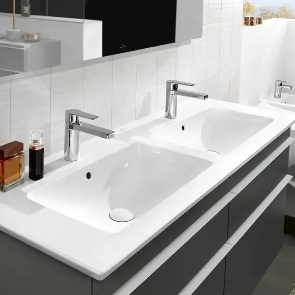 Двойная раковина Villeroy & Boch Subway 2.0 1300 х485 мм (61311301) фото 2 Aquada.com.ua Двойная раковина Villeroy & Boch Subway 2.0 1300 х485 мм (61311301) фото 2 Aquada.com.ua