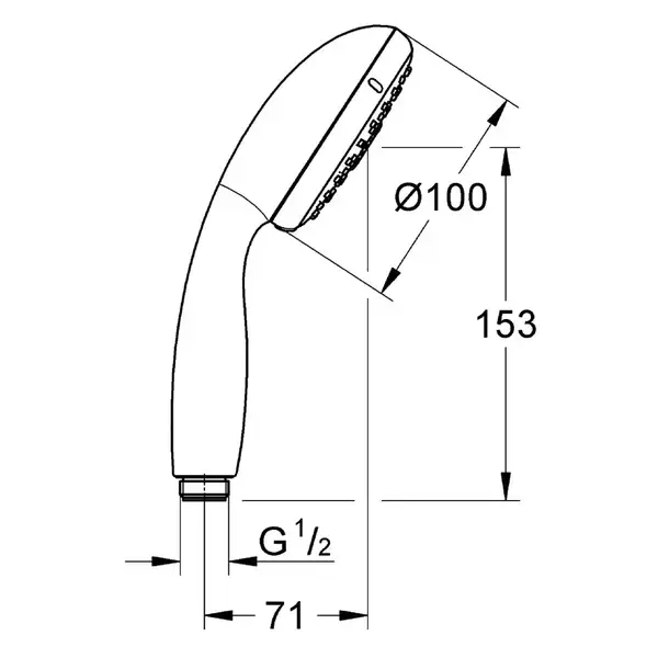 Лейка для душа Grohe Tempesta (цвет - хром), 3 вида струи (28261001) фото 2 Aquada.com.ua