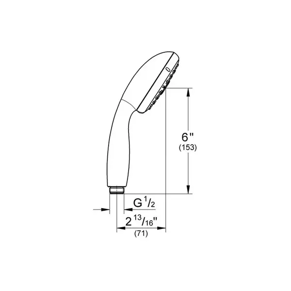 Лейка для душа Grohe New Tempesta (цвет - хром), 3 вида струи (28419001) фото 2 Aquada.com.ua
