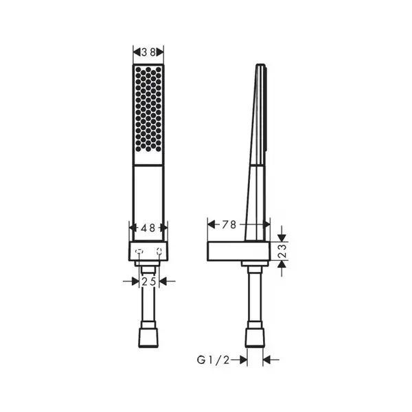 Лейка для душа "палочка" Hansgrohe Rainfinity (цвет - чёрный матовый), 1 вид струи (26866670) фото 2 Aquada.com.ua Лейка для душа "палочка" Hansgrohe Rainfinity (цвет - чёрный матовый), 1 вид струи (26866670) фото 2 Aquada.com.ua