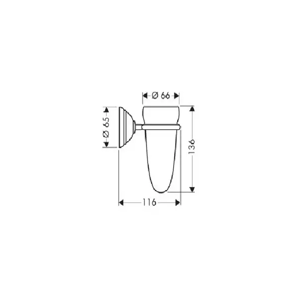 Стаканчик для зубных щеток Hansgrohe Axor CARLTON 414340001 фото 2 Aquada.com.ua