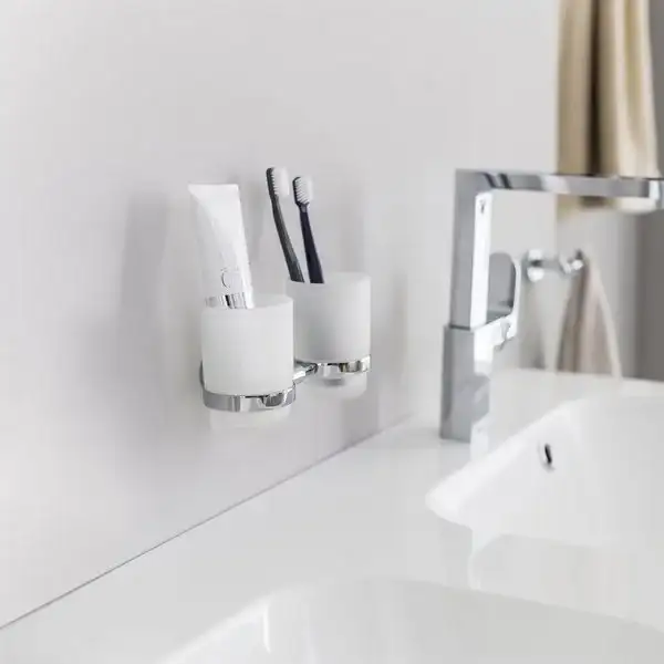 Держатель с двумя стаканами для зубных щеток Ravak Chrome (X07P189) фото 3 Aquada.com.ua