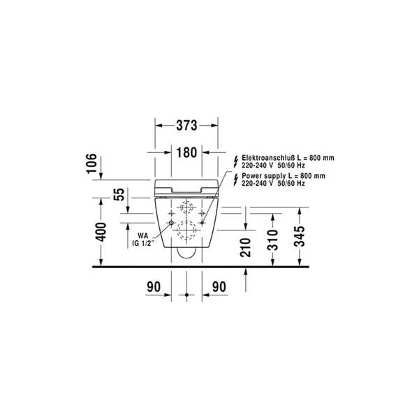 DURAVIT ME BY STARCK унитаз подвесной для сидения Sensowash, rimless (2529590000) фото 2 Aquada.com.ua