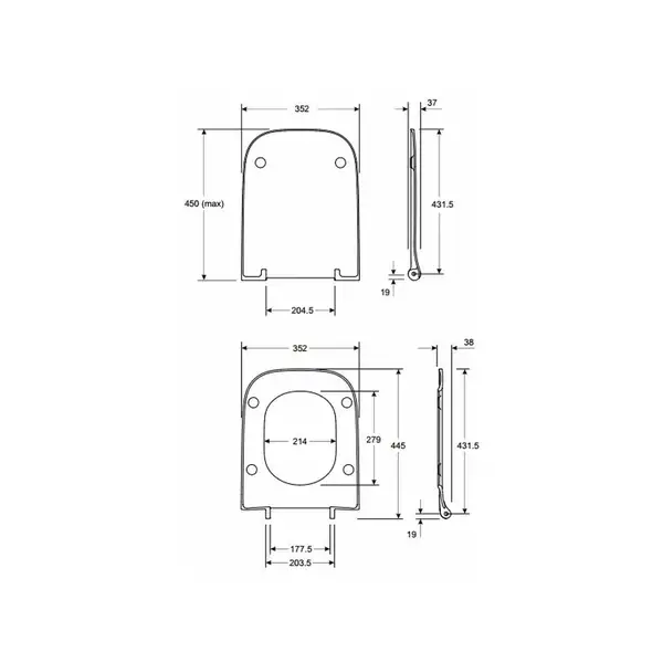 KOLO MODO сиденье для унитаза Slim, из материала Duroplast, антибактериальное, с микролифтом (пол.) (L30115000) фото 2 Aquada.com.ua