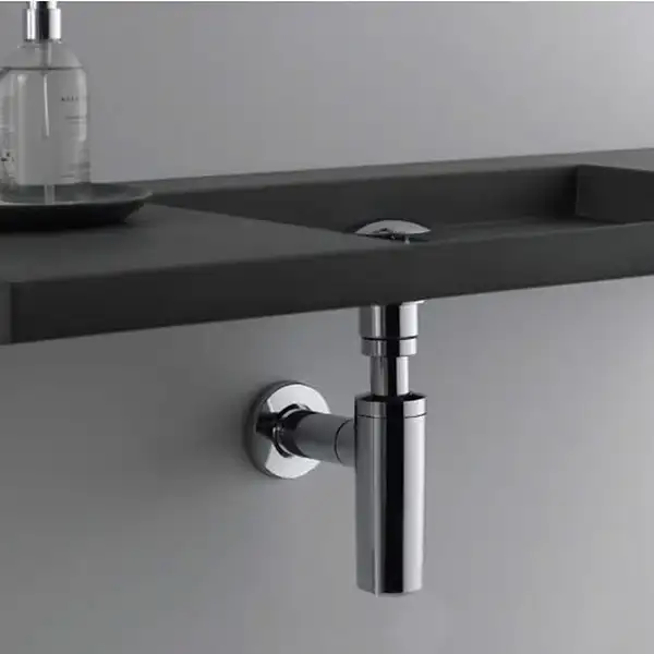 Сифон для умывальника Geberit хром глянцевый, d40 (151.035.21.1) фото 2 Aquada.com.ua