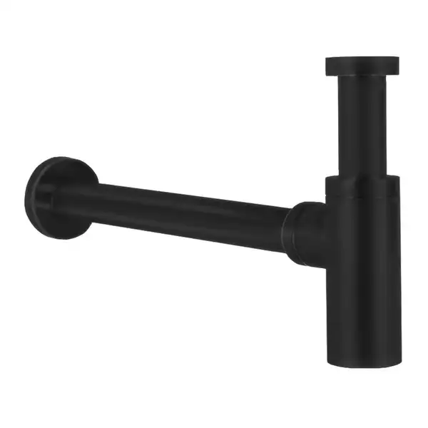 Сифон для раковины Paffoni Light (цвет - чёрный матовый) (ZACC240NO) фото 1 Aquada.com.ua
