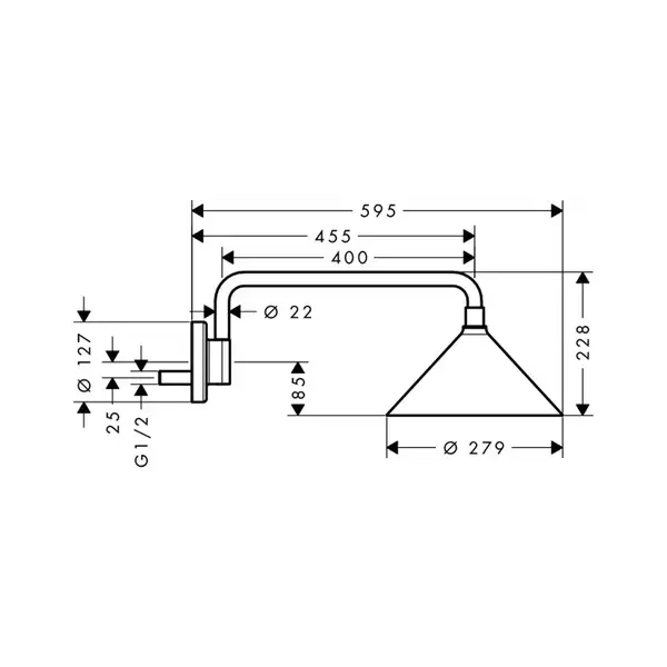 Верхний душ Axor Front 2 jet с держателем d=279 мм (26021000) фото 4 Aquada.com.ua Верхний душ Axor Front 2 jet с держателем d=279 мм (26021000) фото 4 Aquada.com.ua