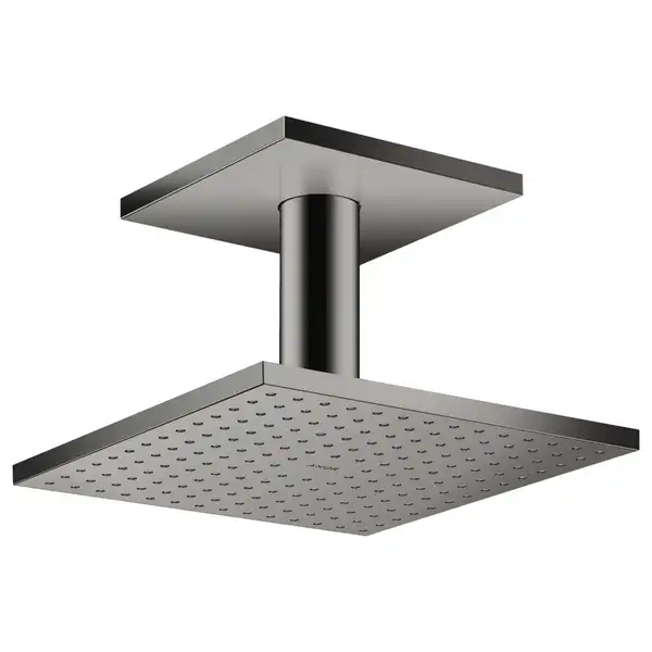 Верхний душ 250 х 250 мм Axor ShowerSolutions (цвет - полированный чёрный хром), 2 вида струи (35312330) фото 1 Aquada.com.ua