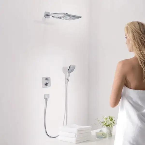 Верхний душ, с держателем 223 мм Hansgrohe Raindance E 360х190 мм (27371000) фото 2 Aquada.com.ua