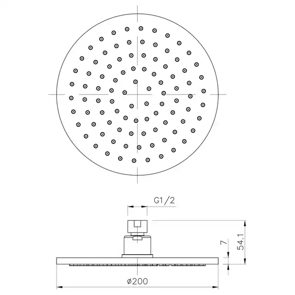 Верхний душ Imprese (цвет - хром) Ø 200 мм (S200B) фото 2 Aquada.com.ua Верхний душ Imprese (цвет - хром) Ø 200 мм (S200B) фото 2 Aquada.com.ua
