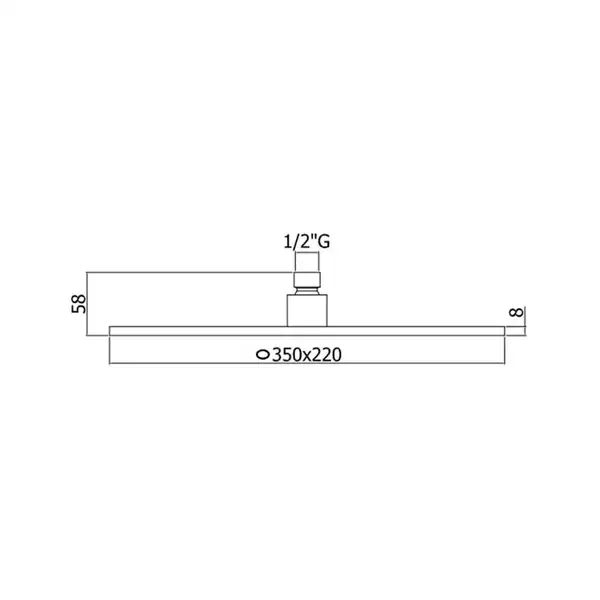Верхний душ Paffoni BERRY KIN 350 х 220 х h8 мм (ZSOF080CR) фото 2 Aquada.com.ua