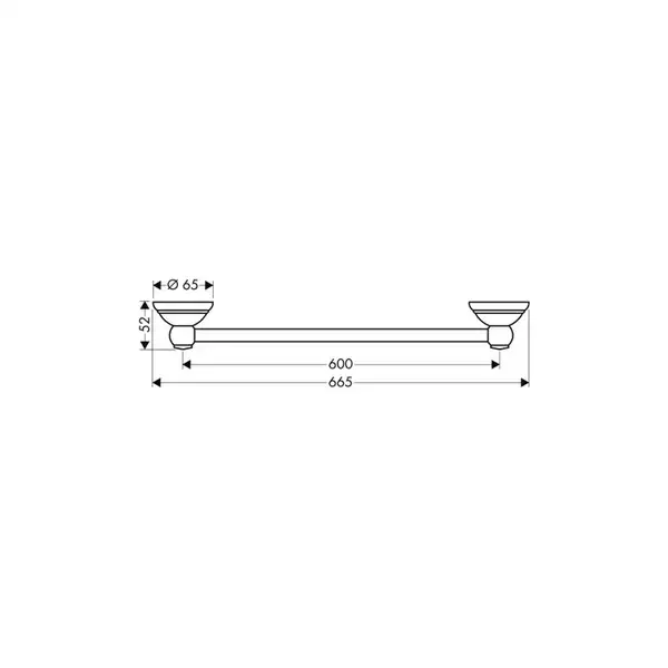 Полотенцедержатель Hansgrohe Axor Carlton (414060001) фото 2 Aquada.com.ua